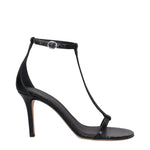 Sandales à talons aiguilles en cuir noir Isabel Marant