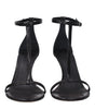 Sandales à talons aiguilles en cuir noir Isabel Marant