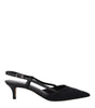 Escarpins à talons mi-hauts en tissu noir Isabel Marant
