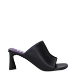 Stella McCartney Black Leather Stiletto Heels Sandals