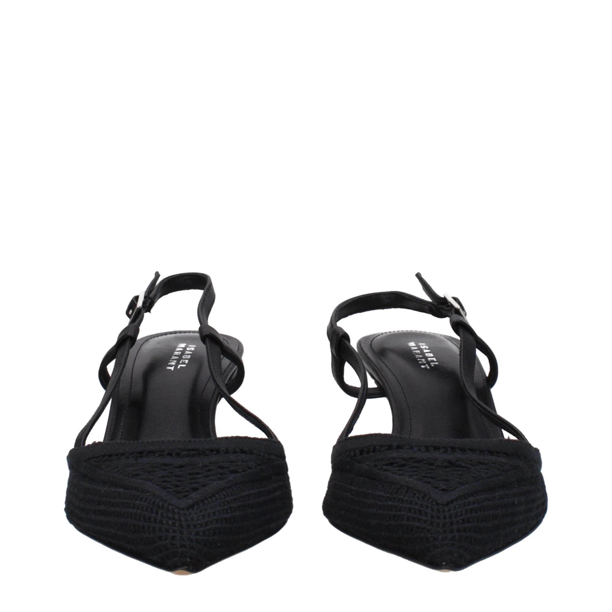 Escarpins à talons mi-hauts en tissu noir Isabel Marant