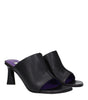 Stella McCartney Black Leather Stiletto Heels Sandals