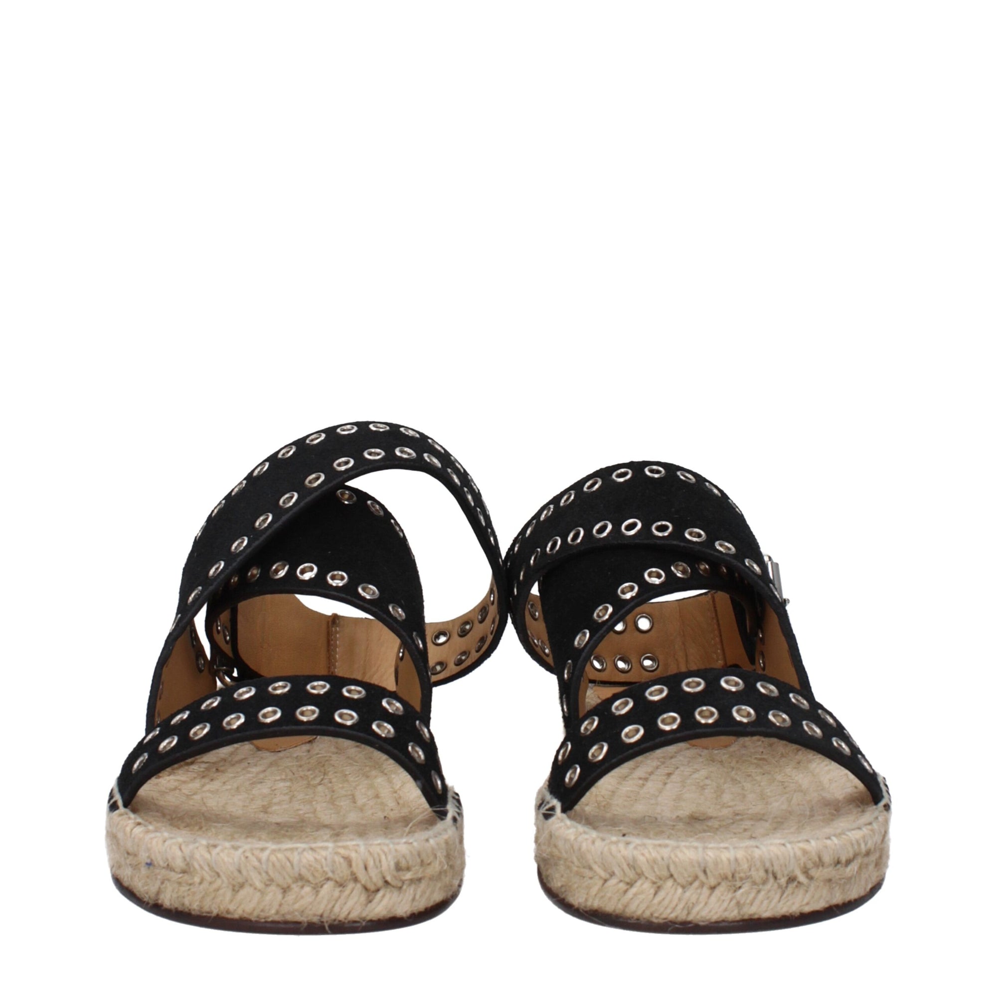 Sandales plates en cuir noir Isabel Marant