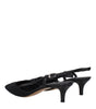Escarpins à talons mi-hauts en tissu noir Isabel Marant