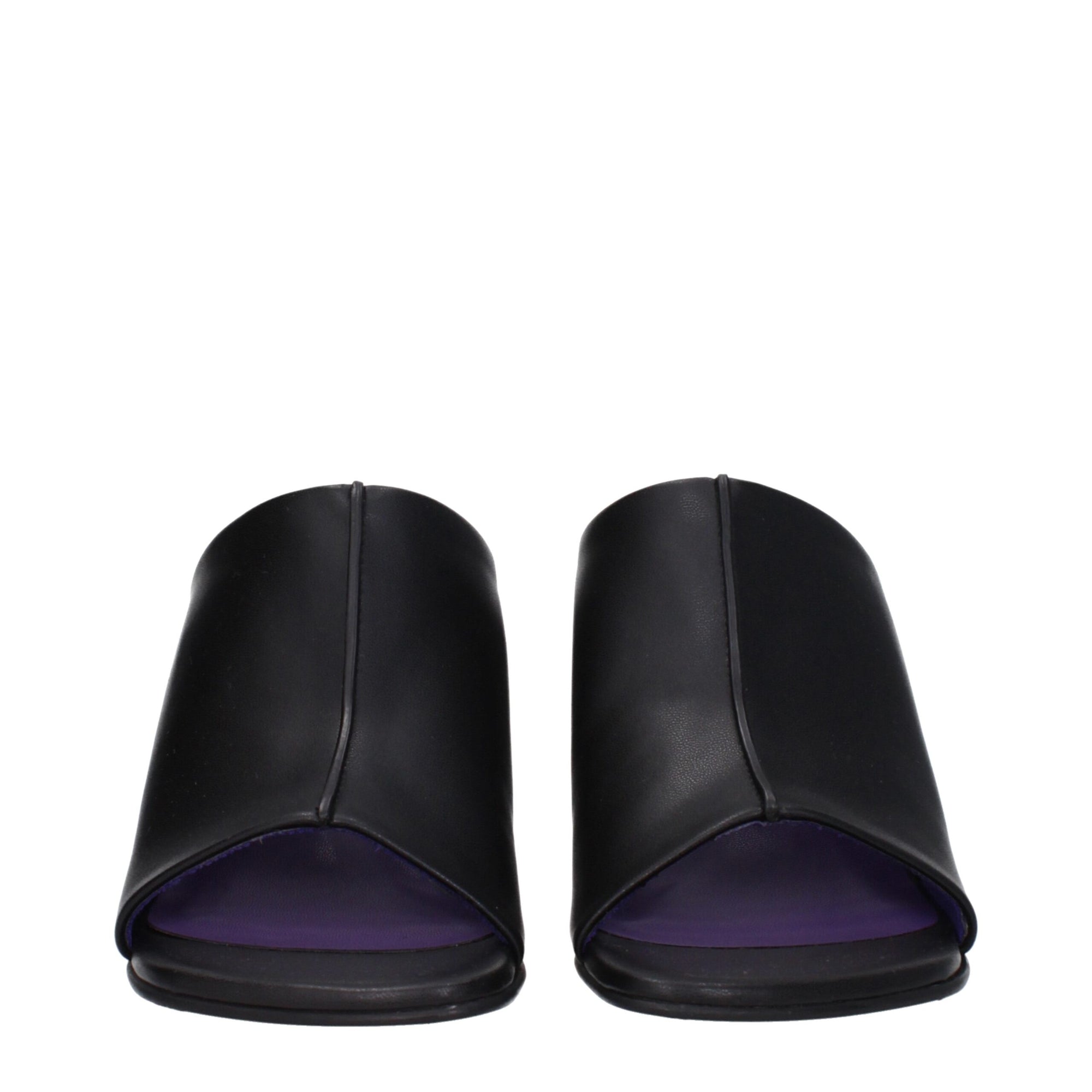 Stella McCartney Black Leather Stiletto Heels Sandals