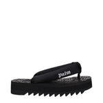 Palm Angels Black Fabric Flip-Flop Sandals