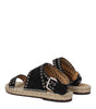 Sandales plates en cuir noir Isabel Marant