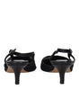 Escarpins à talons mi-hauts en tissu noir Isabel Marant