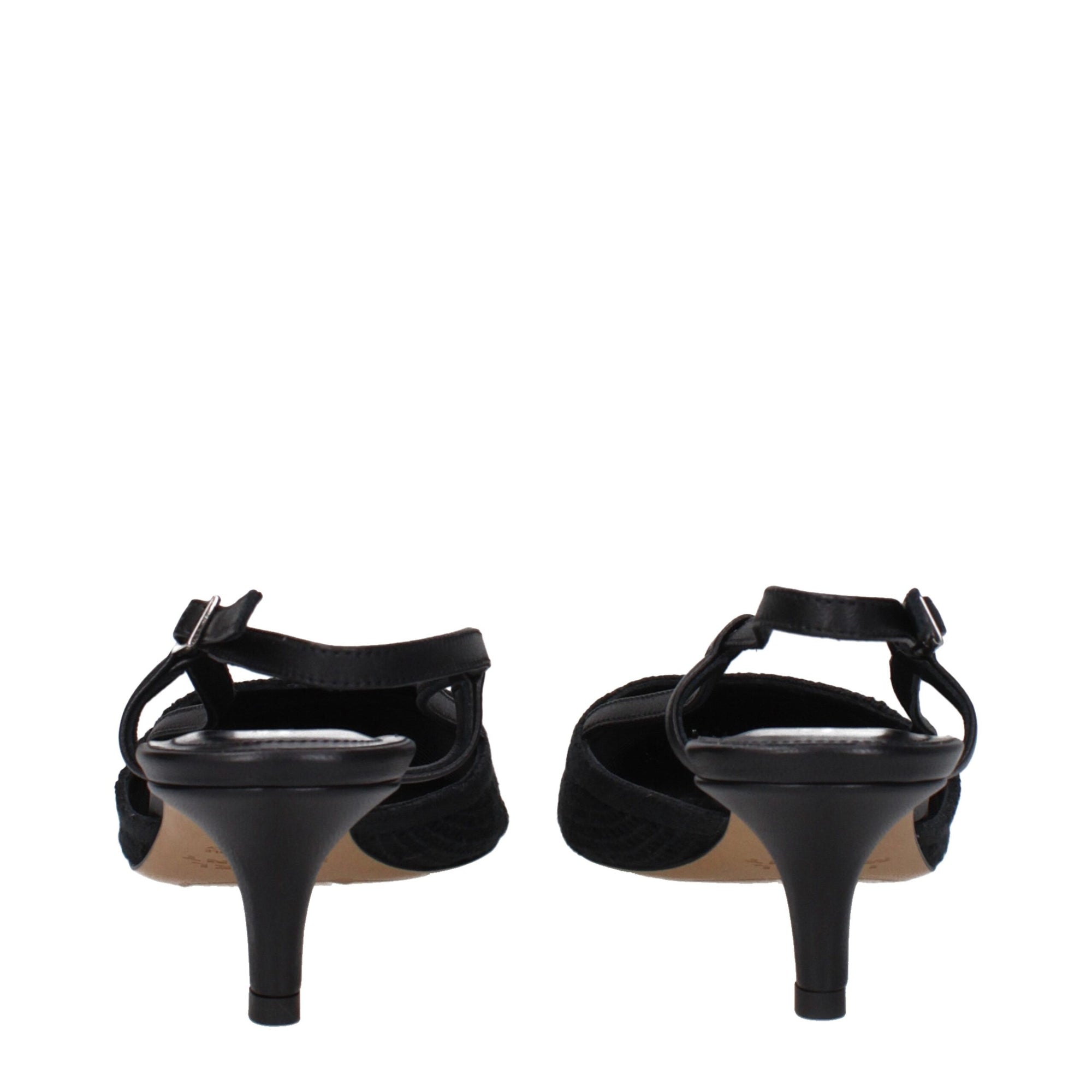 Escarpins à talons mi-hauts en tissu noir Isabel Marant