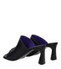 Stella McCartney Black Leather Stiletto Heels Sandals