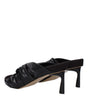 Stella McCartney Black Leather Stiletto Heels Sandals