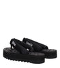 Palm Angels Black Fabric Flip-Flop Sandals
