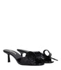 Prada Black Leather Sandals