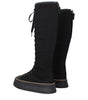 Max Mara Black Fabric Lace-Up Boots