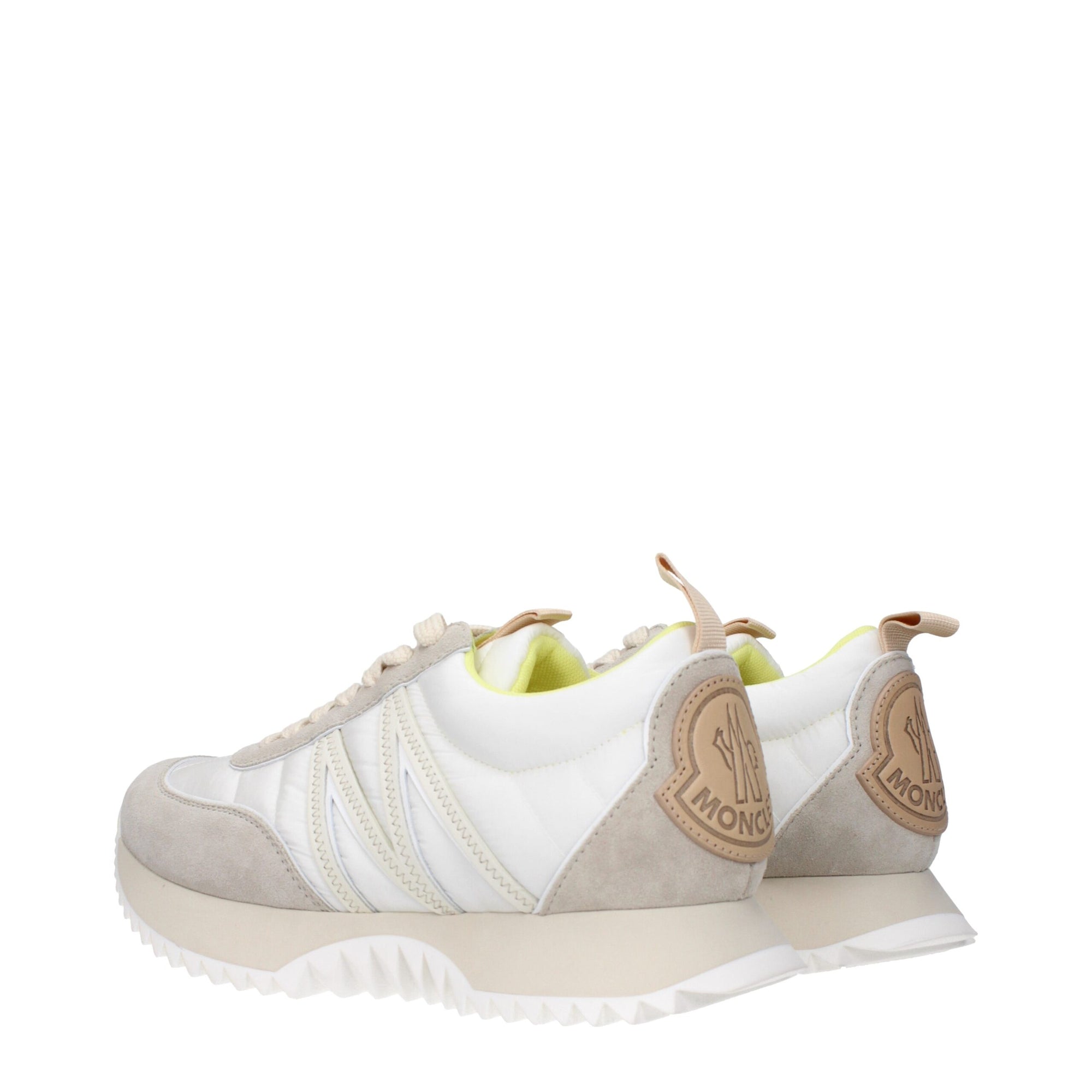 Moncler Beige Fabric Low Tops