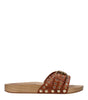 Sandales chaussons en cuir marron Isabel Marant