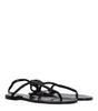 Sandales tongs en cuir noir Isabel Marant