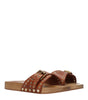 Sandales chaussons en cuir marron Isabel Marant