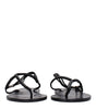 Sandales tongs en cuir noir Isabel Marant