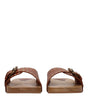 Sandales chaussons en cuir marron Isabel Marant