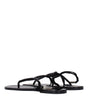 Sandales tongs en cuir noir Isabel Marant