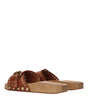 Sandales chaussons en cuir marron Isabel Marant