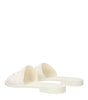 Moncler White Cotton Slippers Sandals