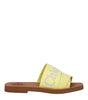 Sandales chaussons en tissu jaune Chloé