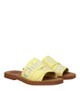 Sandales chaussons en tissu jaune Chloé