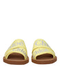 Sandales chaussons en tissu jaune Chloé