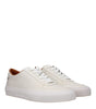 Moncler Beige Leather Low Tops