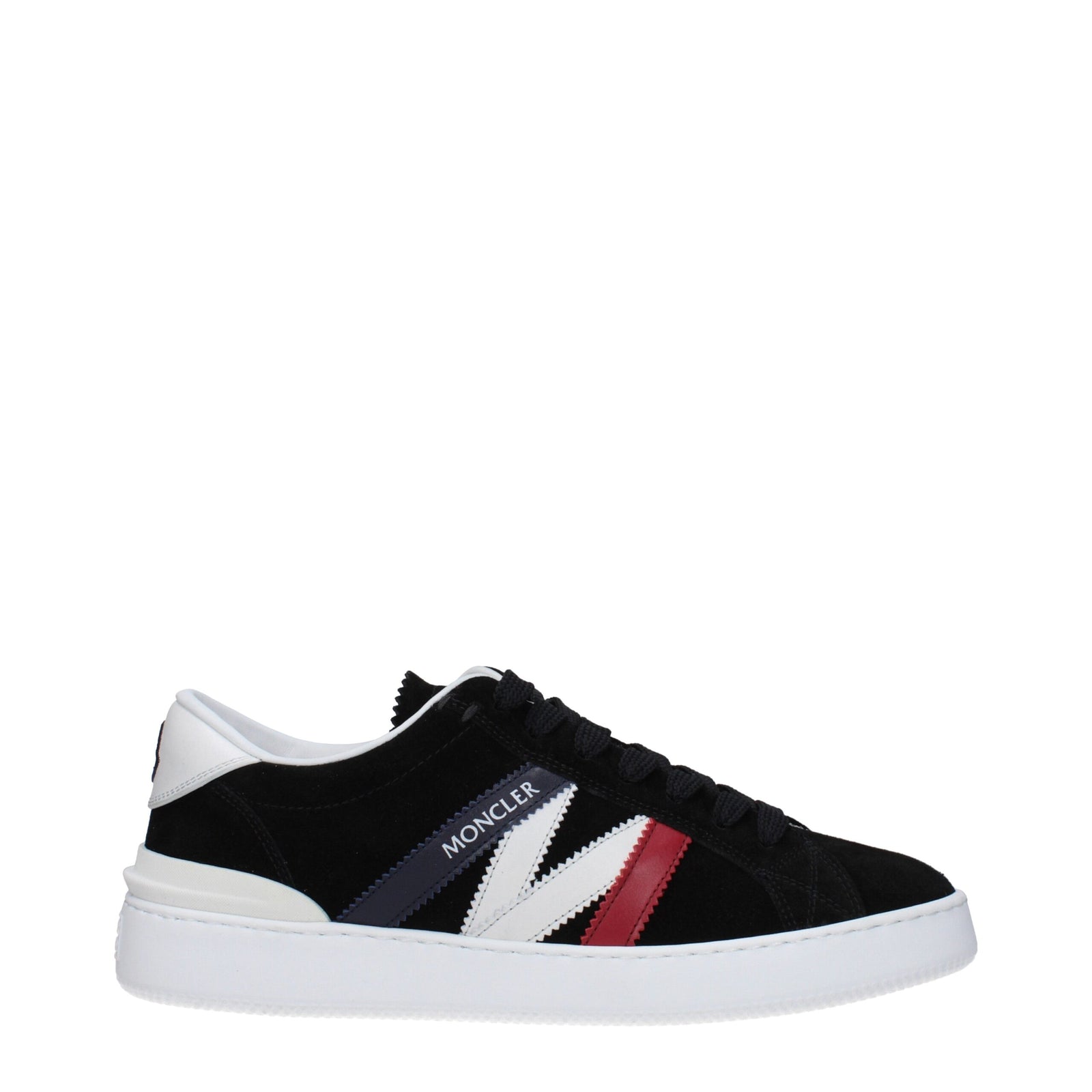 Baskets basses en cuir noir Moncler
