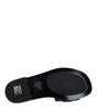 Moncler Black Leather Slippers Sandals