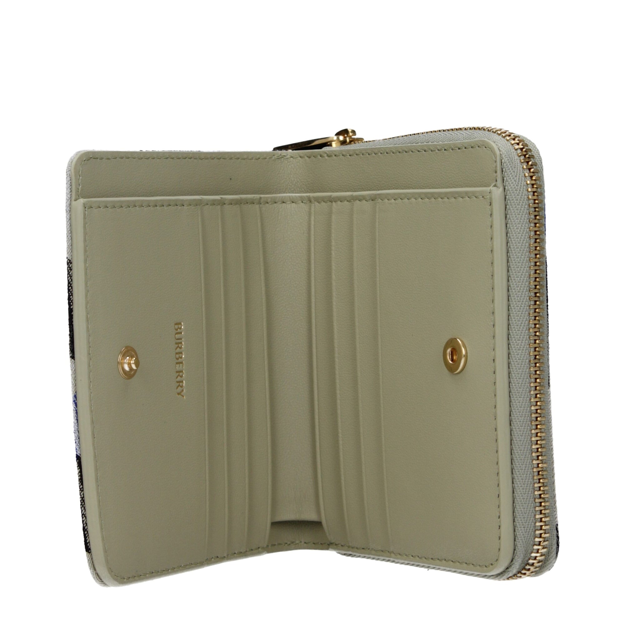 Portefeuilles en tissu beige Burberry