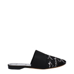 Sandales chaussons en satin noir Givenchy