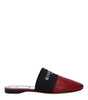 Sandales chaussons en cuir rouge Givenchy