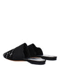 Sandales chaussons en satin noir Givenchy