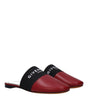 Sandales chaussons en cuir rouge Givenchy