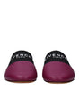 Givenchy Purple Leather Slippers Sandals