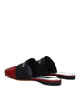 Sandales chaussons en cuir rouge Givenchy