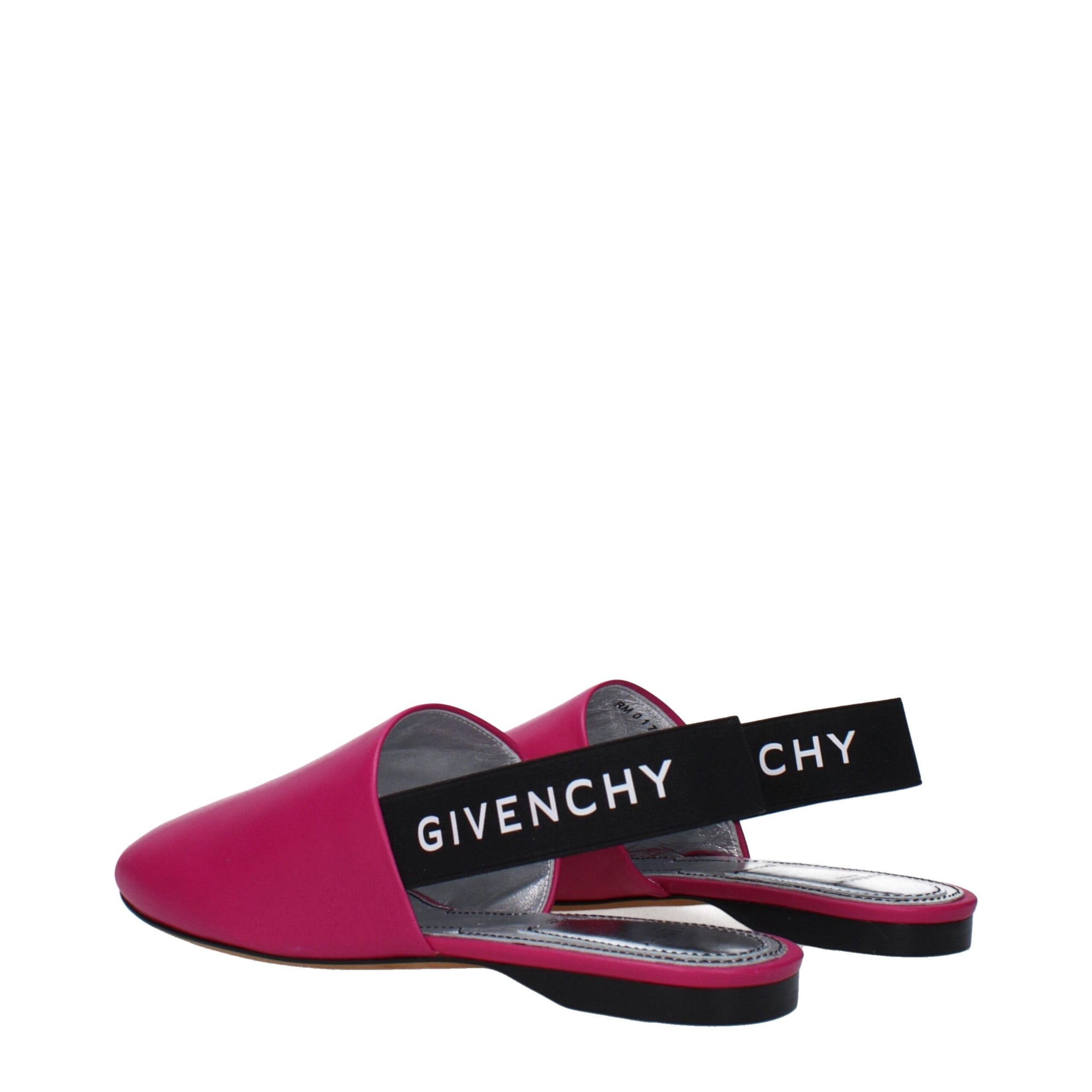 Sandales plates en cuir rose Givenchy