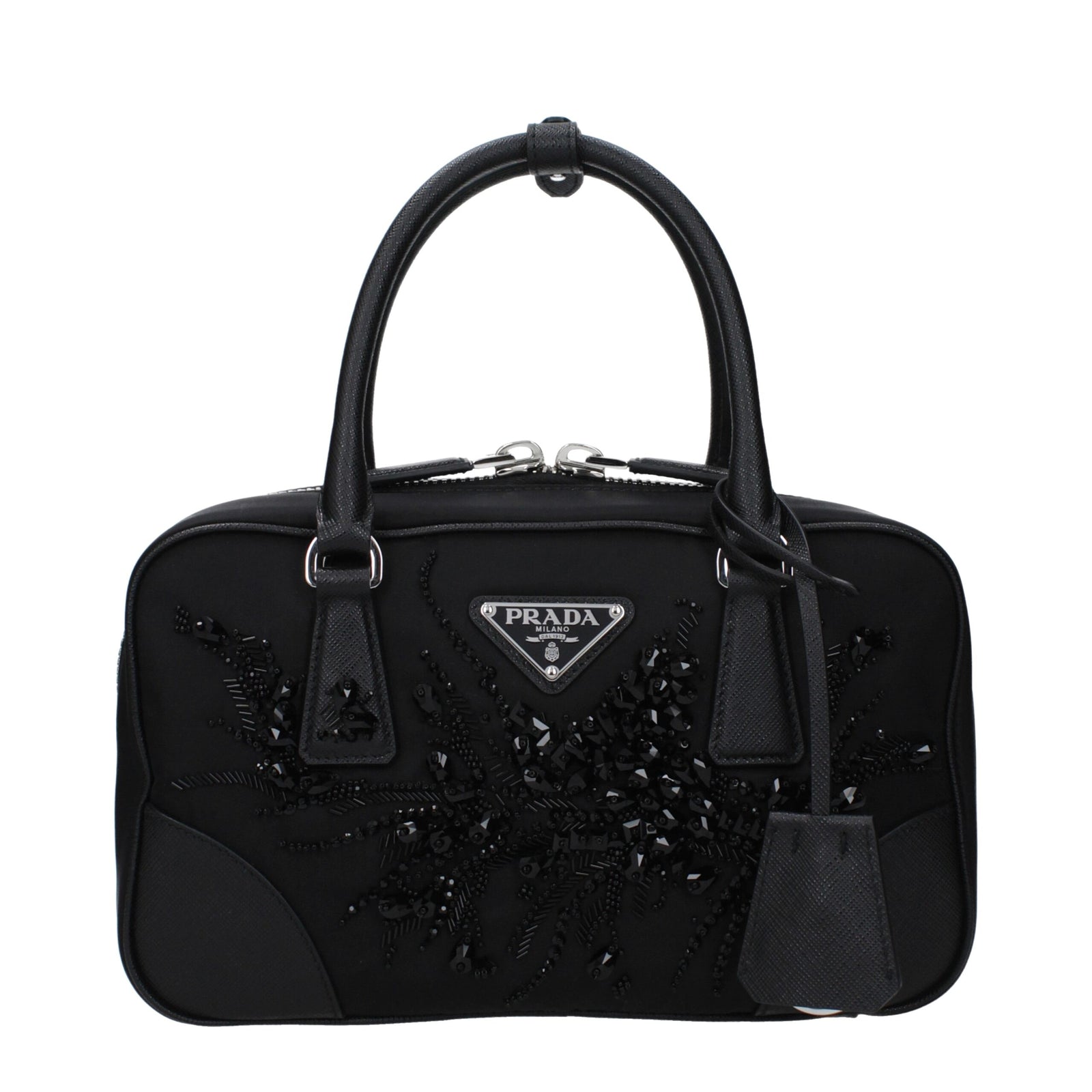 Sacs à main Prada en tissu noir