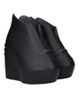 Givenchy Black Cotton Wedges Sandals