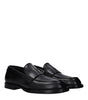 Dolce & Gabbana Black Leather Slip-On Loafers