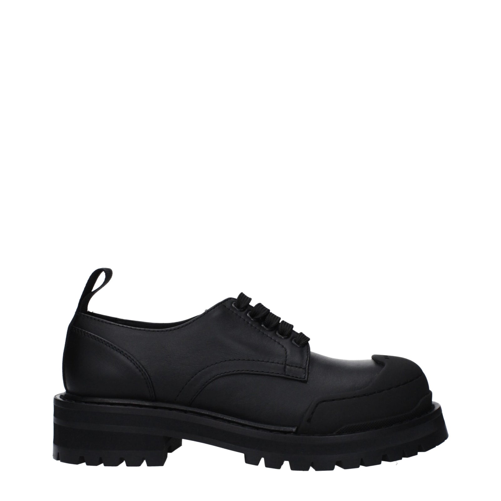 Marni Black Leather Oxfords And Derbies