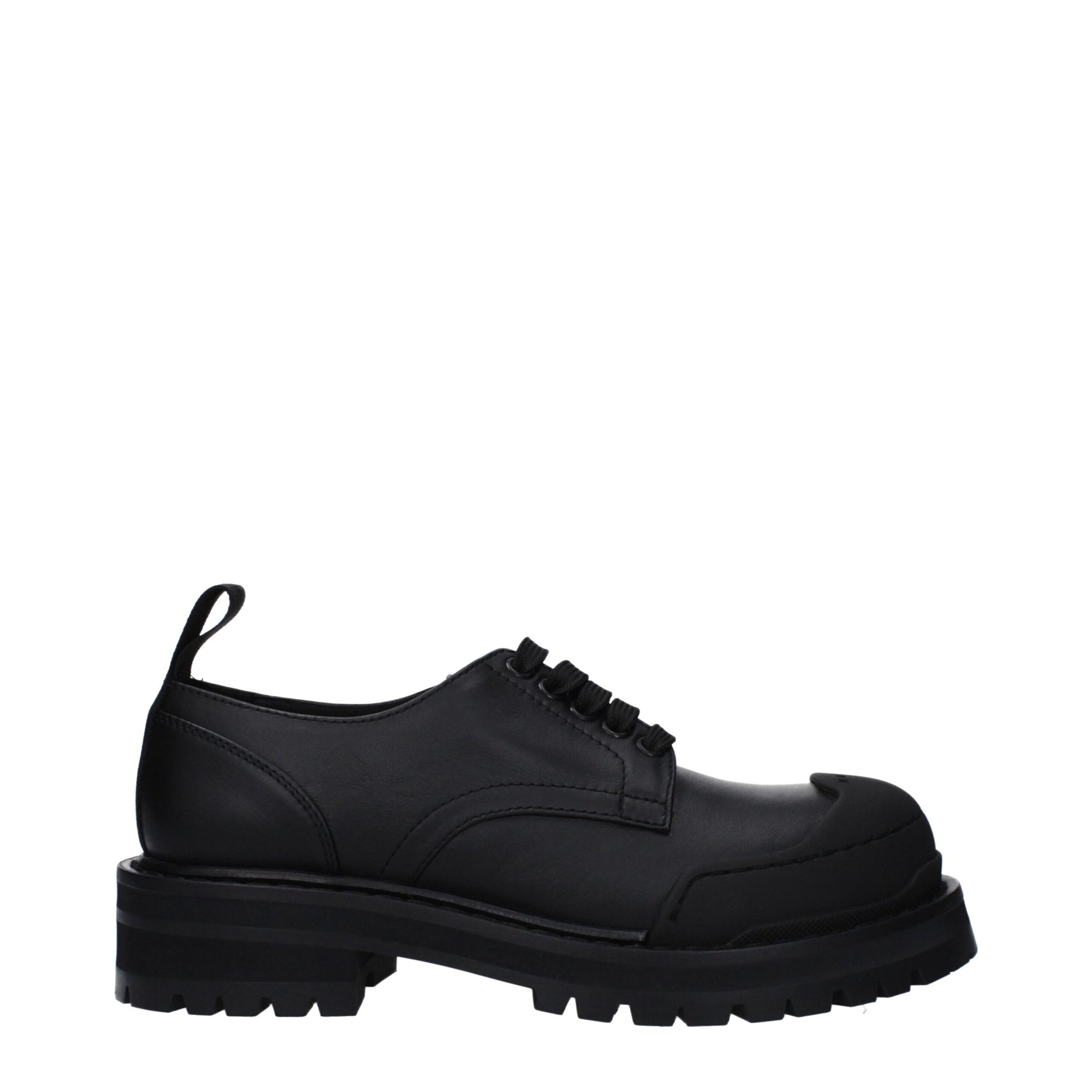 Richelieus et derbies en cuir noir Marni
