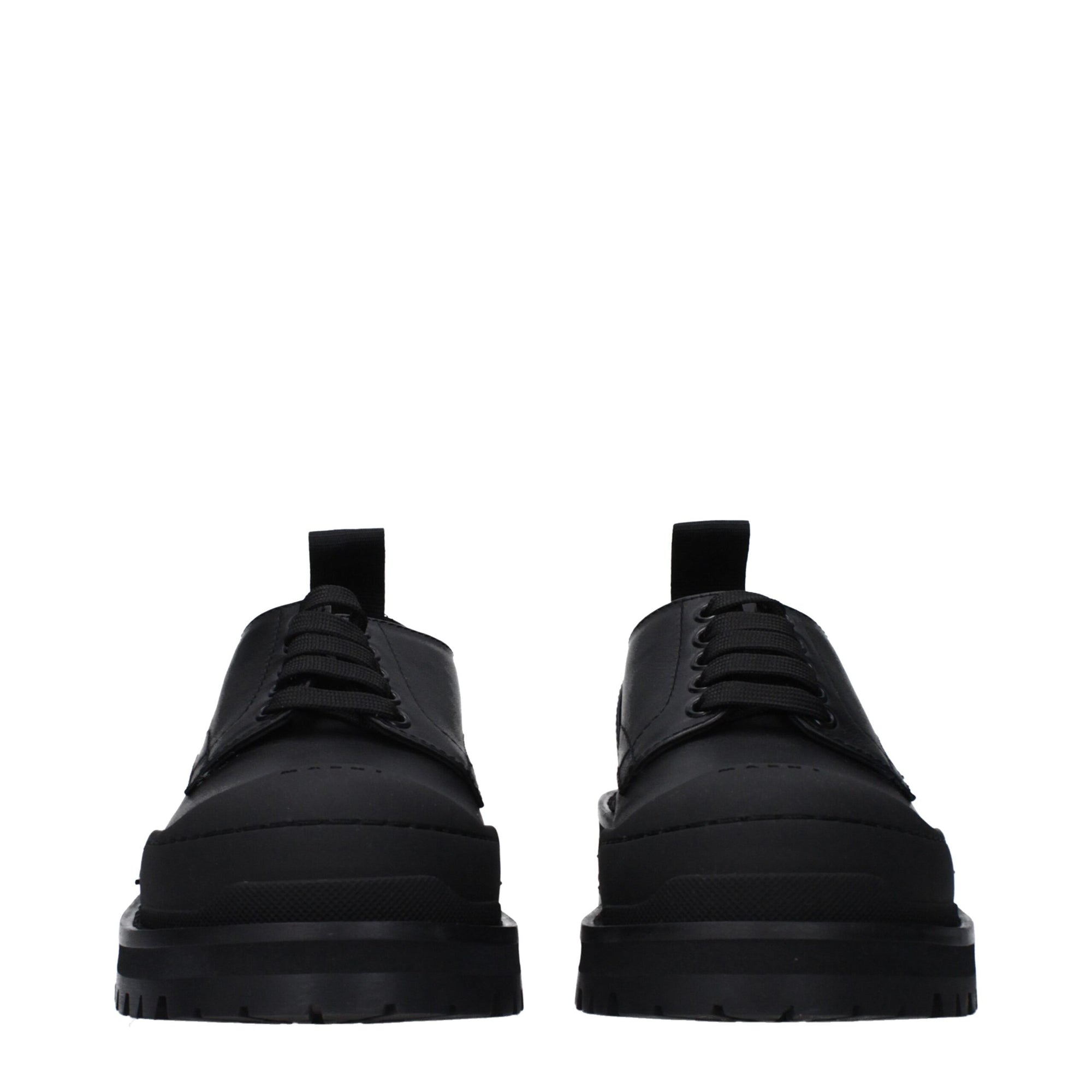 Richelieus et derbies en cuir noir Marni