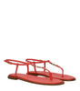 Christian Dior Pink Leather Flip-Flop Sandals
