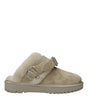 Burberry Green Leather Slippers Sandals