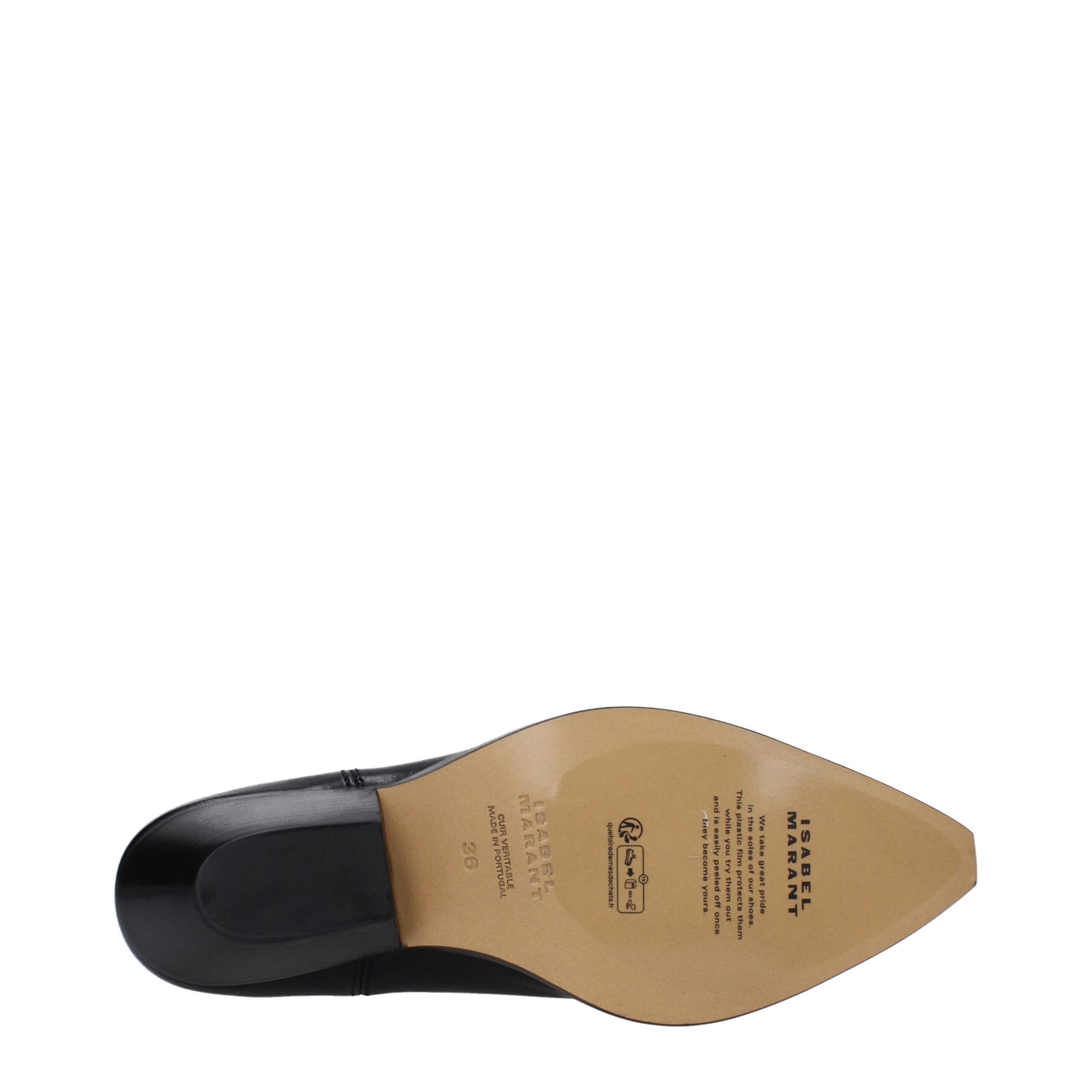 Isabel Marant Black Leather Ankle Boots